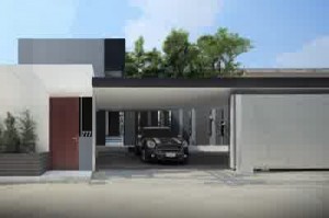 Garage Design Ideas for Modern Small House in Yen Akat Road Bangkok 700x466 300x199 Rumah Asia Style Modern di Bangkok Thailand