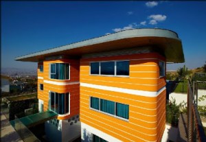 Three Floor Futuristic Orange House in Ankara Turkey by Yazgan Design Architecture 300x207 Desain Rumah Idaman yang Nyaman